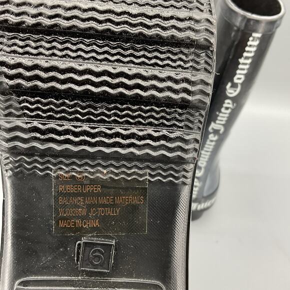 NEW Juicy Couture Women’s Totally Logo Rainboots Black Size 6 - Picture 6 of 10